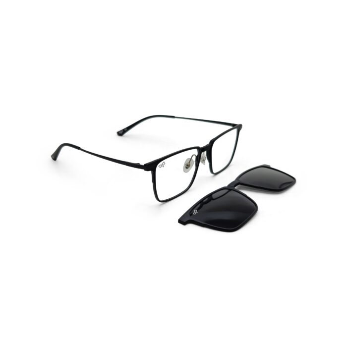 SQUARE ONCE BLACK ULTEM TITANIUM POLARISED CLIP ON - Image 2