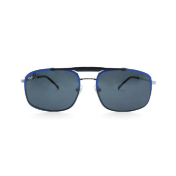 SQUARE OEIL POLARISED CLIP ON SILVER BLUE