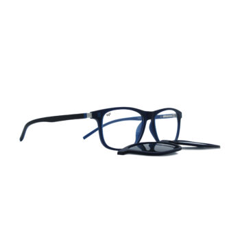 SQUARE GHOV HANDMADE BLACK BLUE POLARISED CLIP ON - Image 2