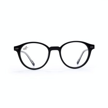ROUND OOG SHINE BLACK HANDMADE WITH POLARISED CLIP ON - Image 3