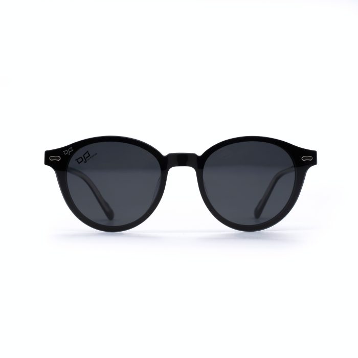 ROUND OOG SHINE BLACK HANDMADE WITH POLARISED CLIP ON - Image 4