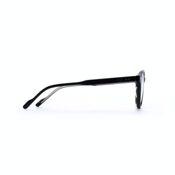 ROUND OOG SHINE BLACK HANDMADE WITH POLARISED CLIP ON - Image 6