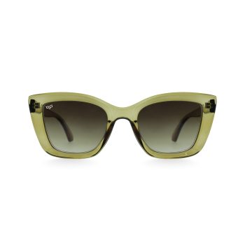 CAT EYE SUNGLASSES WITH GREEN LENSES