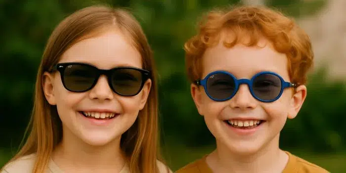 children smiling with sunglasses OJO