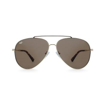 OVAL OYE MATTE GOLD BROWN REVERSE ANGLE HANDMADE