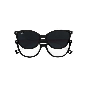 CAT EYE JUNIOR TVALI BLACK POLARISED CLIP ON