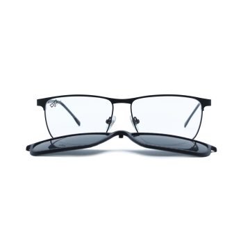 SQUARE OOG BLACK POLARISED CARBON CLIP ON