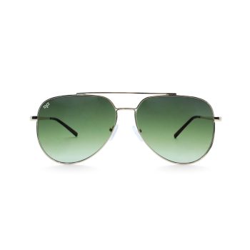 OVAL BEJI GOLD REVERSE ANGLE LENSES GREEN