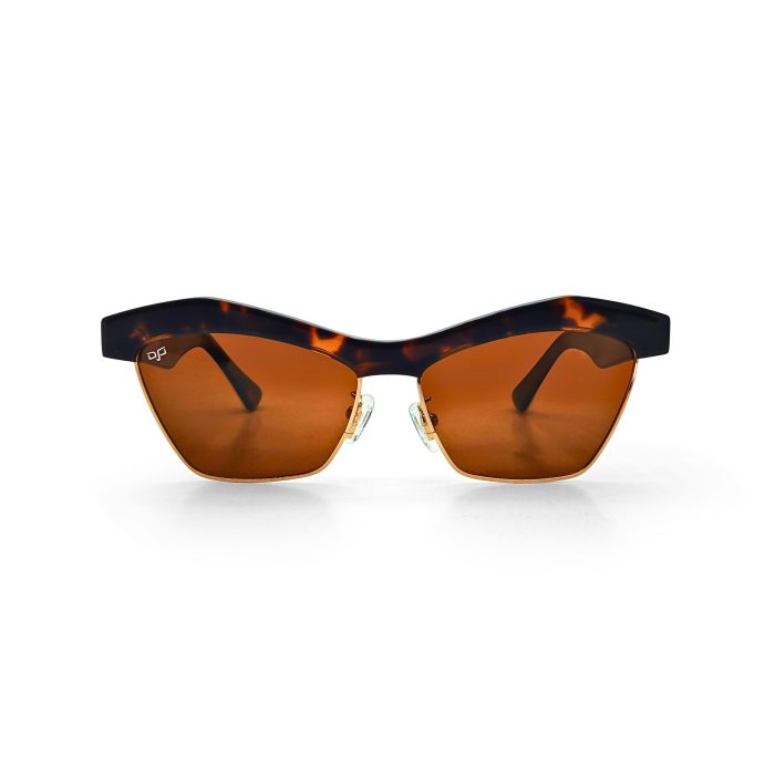 CAT EYE OJE BROWN SHELL POLARISED HANDMADE - Image 1