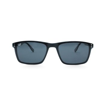SQUARE OOG HANDMADE BLACK POLARISED CLIP ON - Image 4