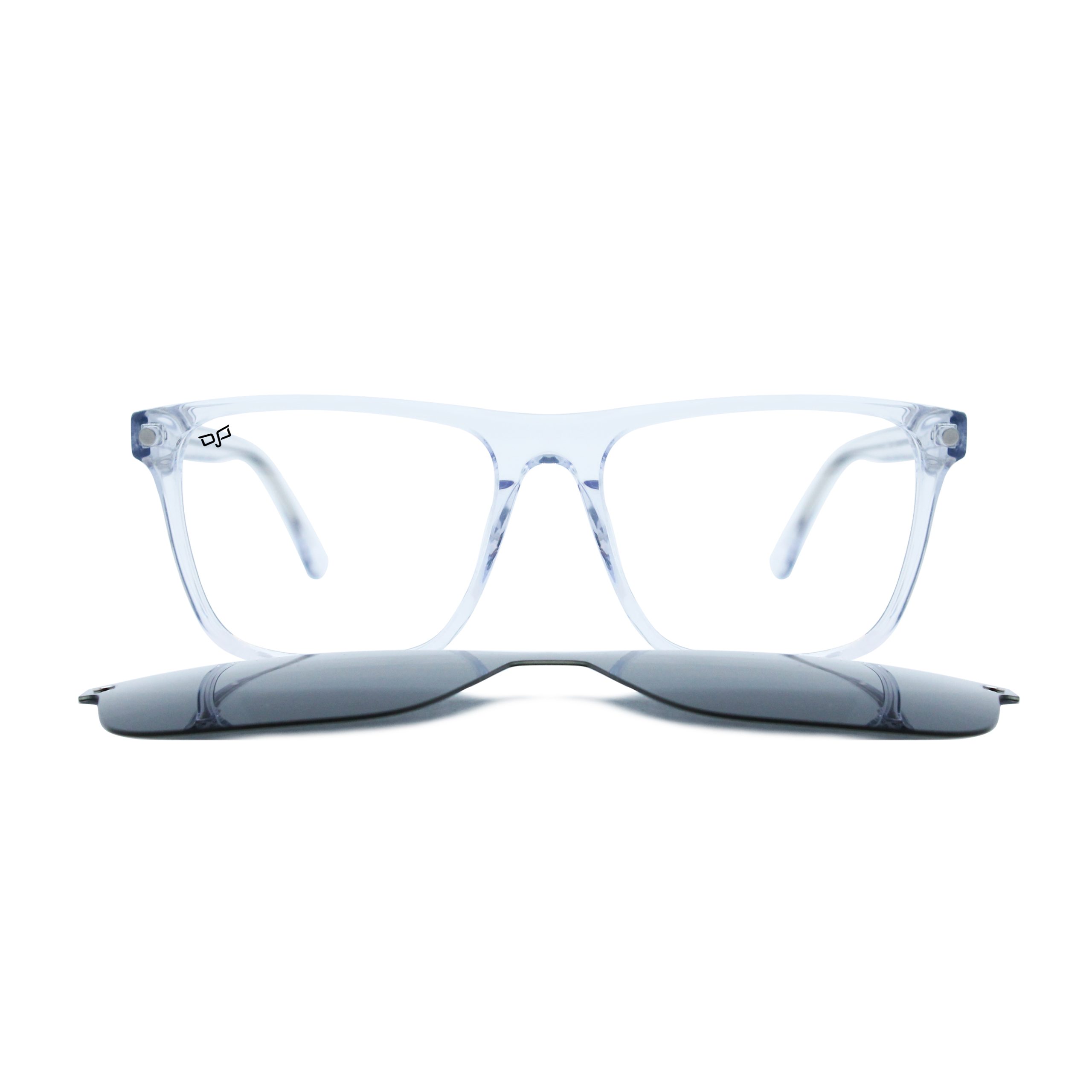 SQUARE GHOV HANDMADE CLEAR POLARISED CLIP ON | OJO Sunglasses