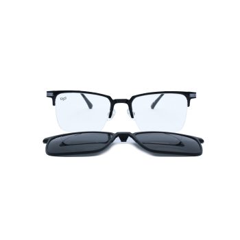 SQUARE ONCE BLACK ULTEM TITANIUM POLARISED CLIP ON