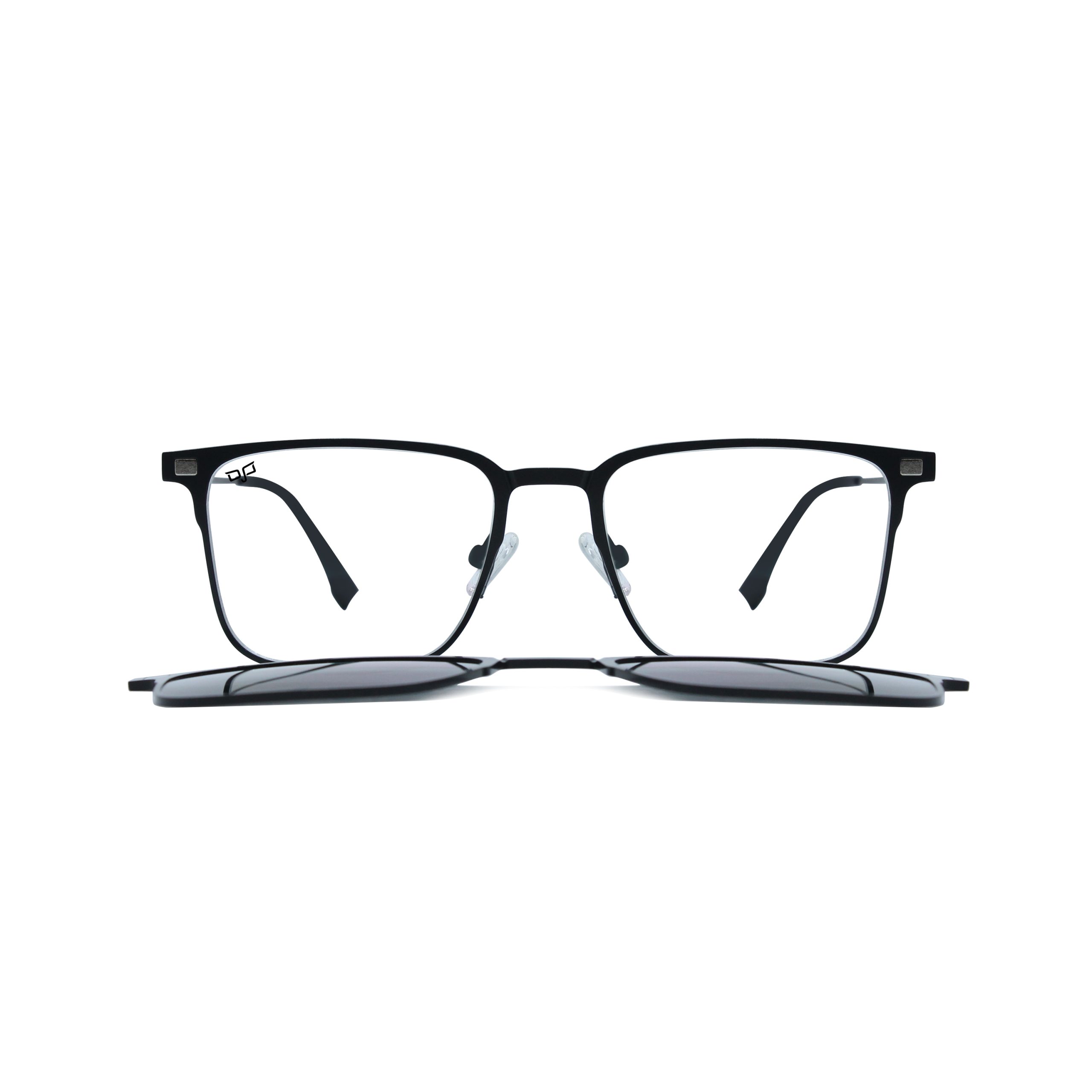 38OVE50105-A.jpg SQUARE MAKA BLACK POLARISED CLIP ON - Image 1