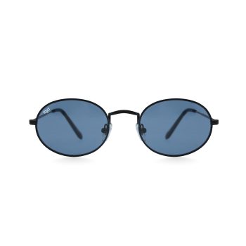 OVAL SUNGLASSES WITH BLUE LENSES
