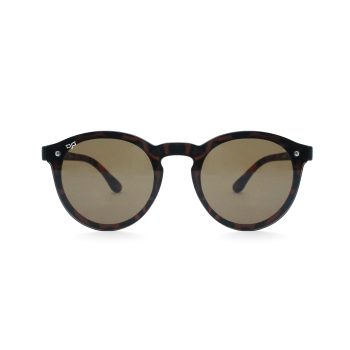 ROUND TRANSPARENT BROWN FRAME AND LENSES