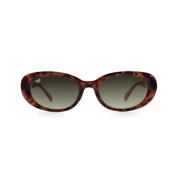 OVAL SUNGLASSES WITH BROWN LENSES