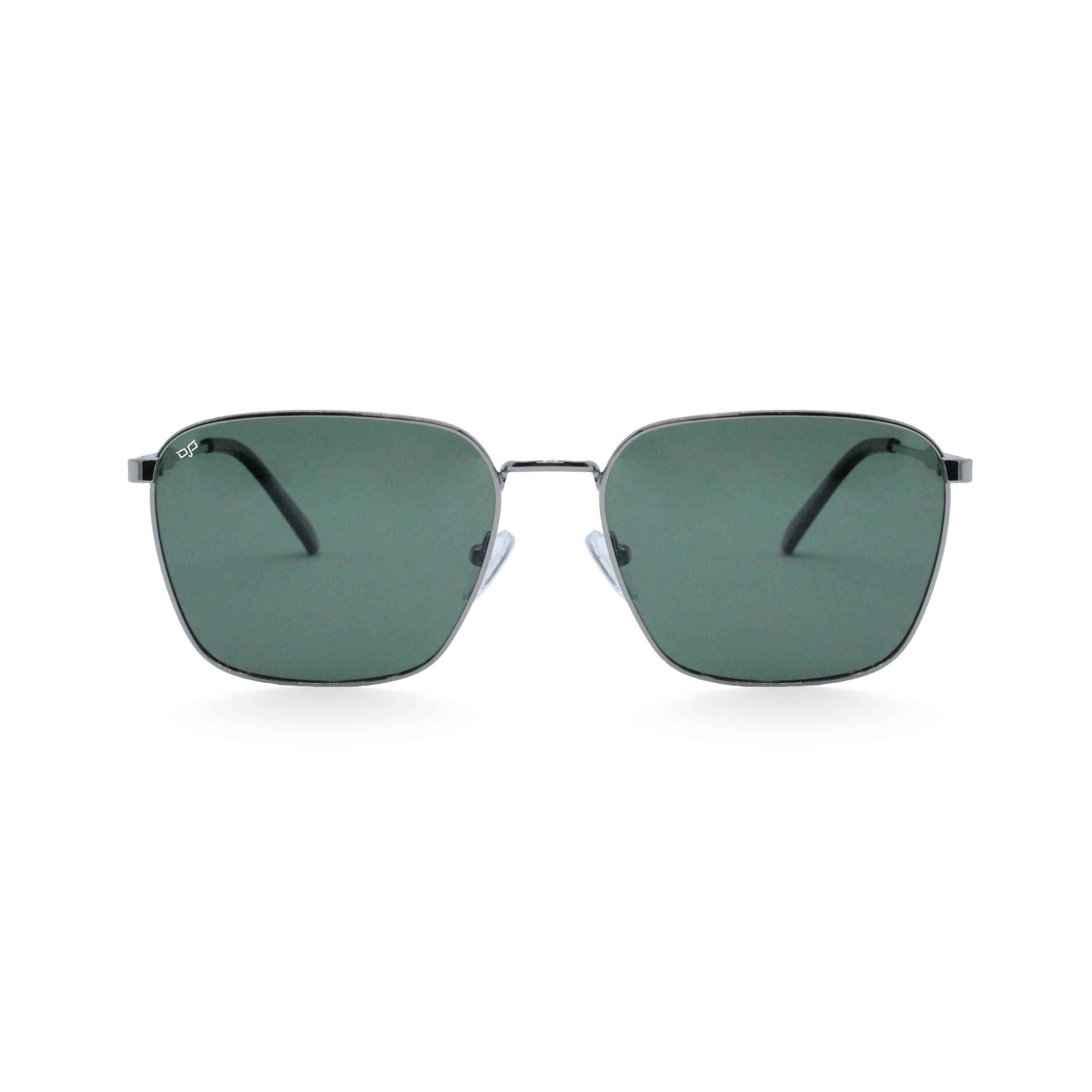53OMN53089-A.jpg SQUARE OLHO SILVER GREEN POLARISED - Image 1