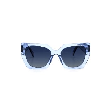 SQUARE HANDMADE LYLYGAD TRANSPARENT BLUE POLARISED