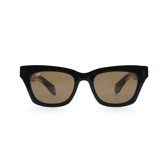 SQUARE OLLO BLACK BROWN POLARISED HANDMADE - Image 1