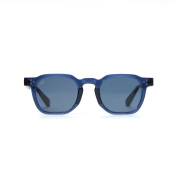 SQUARE AMKA CLEAR BLUE AND SHELL BROWN