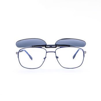 SQUARE OPTICAL FRAME WITH CLIP ON - Image 5