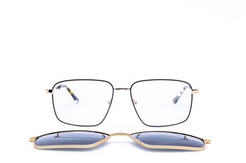 SQUARE OPTICAL FRAME WITH POLARISED CLIP ON - Image 5