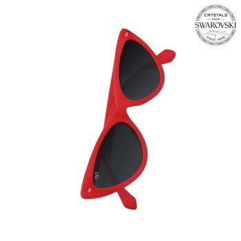 CAT EYE OJE RED WITH CRYSTALS - Image 4